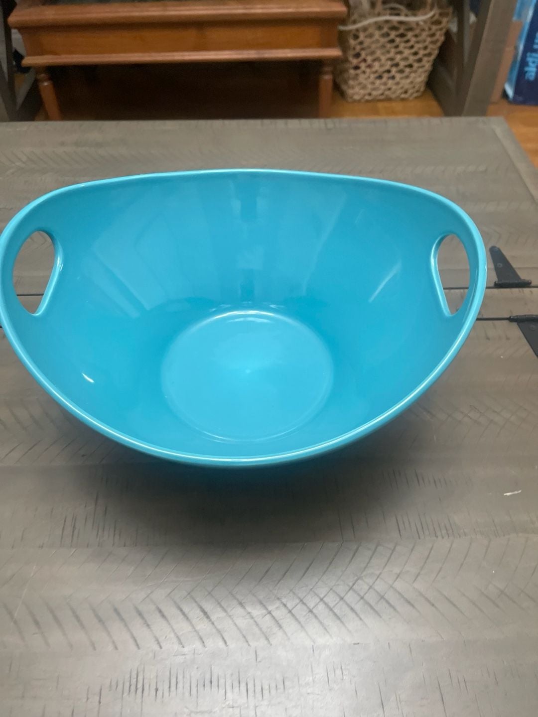 Matceramica Turquoise Aqua Serving Bowl with Integrated Handles Portugal 10