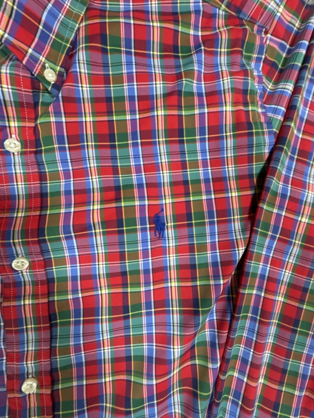 Polo Ralph Lauren Classic Fit Performance Plaid Shirt Size XL 4