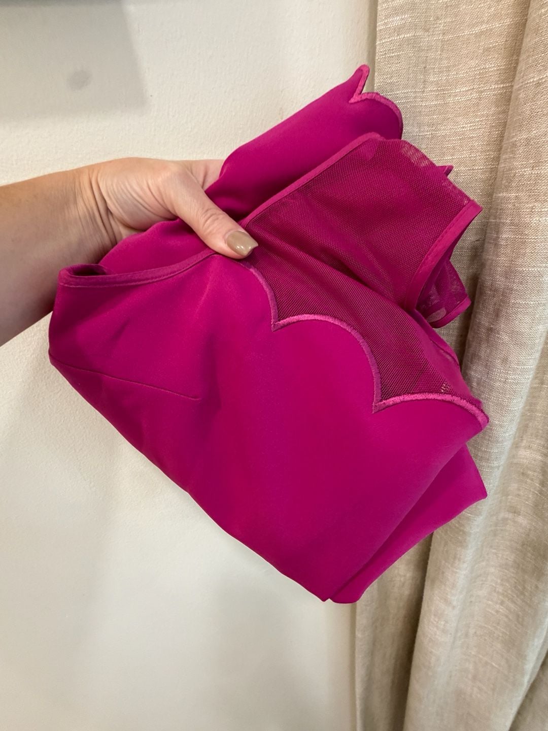 Alex Marie Dress Size 2 Fuchsia Scalloped Shift 12