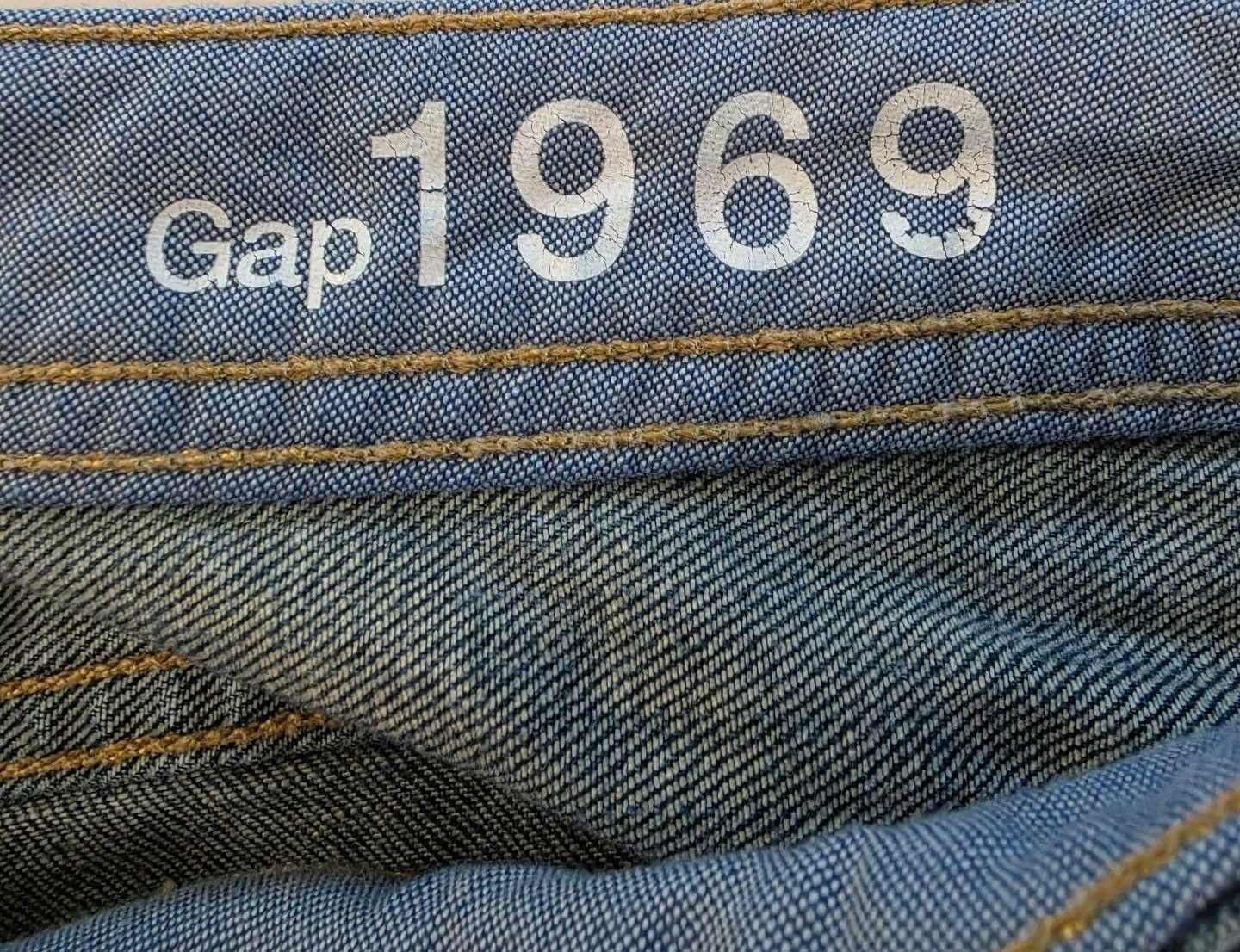 Gap 1969 Real Straight Jeans Size 31/12 Dark Wash 5