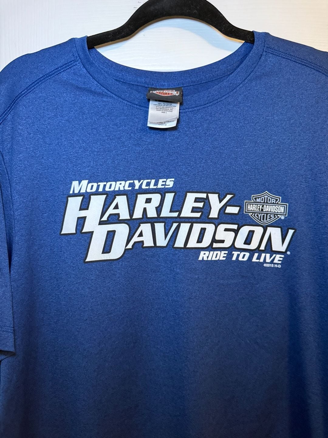 Harley-Davidson Laugerman's York PA Performance T-Shirt Blue Motorcycle Biker 3