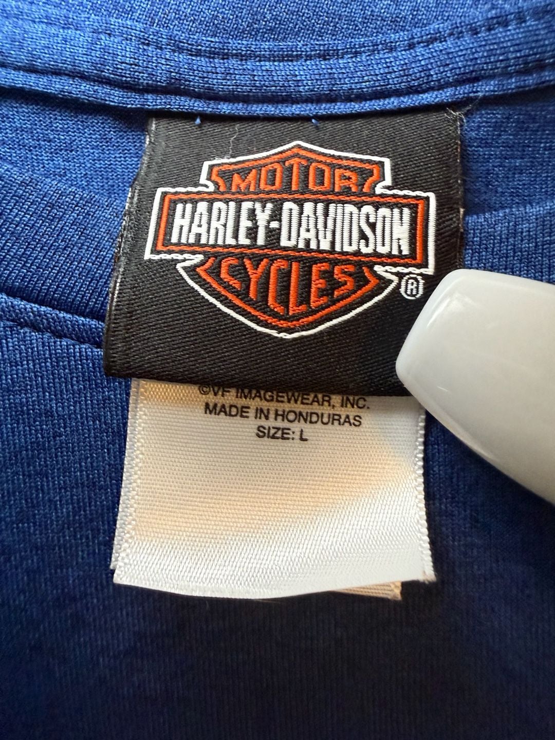 Harley-Davidson Laugerman's York PA Performance T-Shirt Blue Motorcycle Biker 5