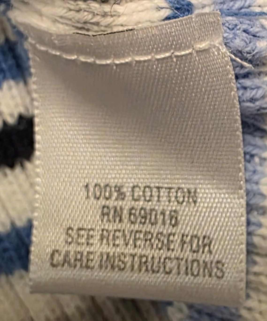 Studio Works Striped Ribbed Turtleneck Sweater Blue White 5
