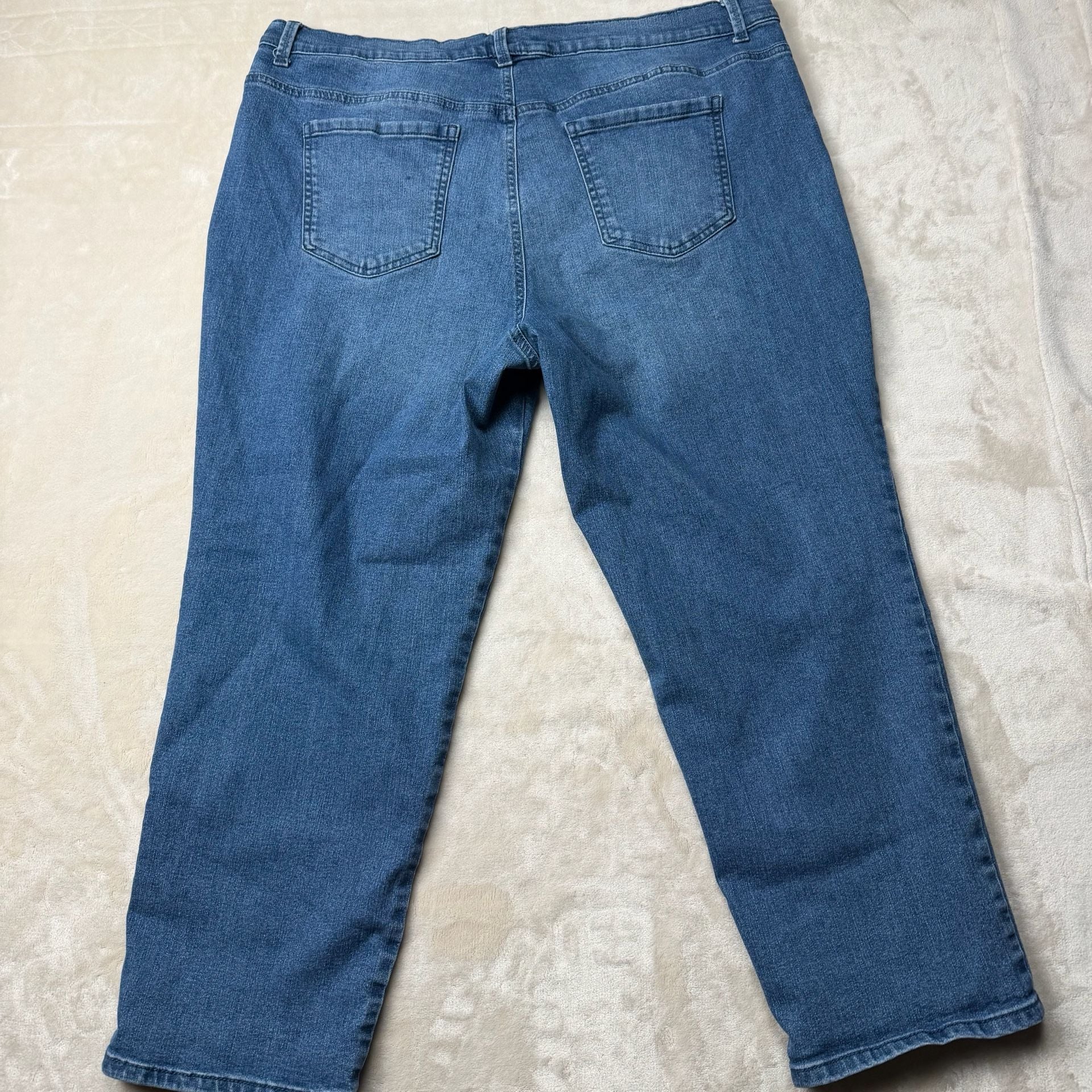 Gloria Vanderbilt Amanda Jeans Size 20WS Blue High Rise Straight Denim 8