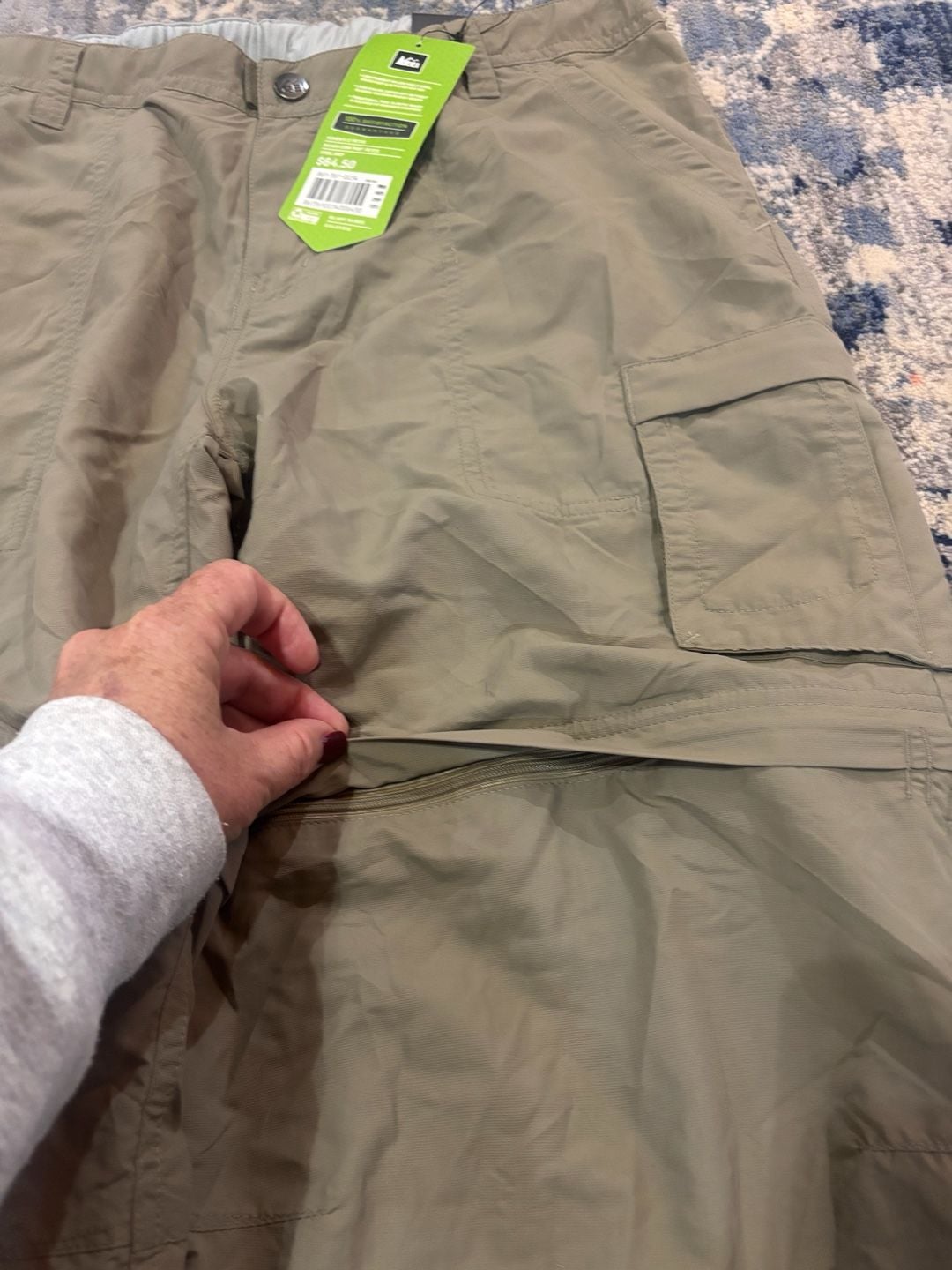 REI Co-op Sahara Convertible Pants Size 12 Petite Steel Grey 3