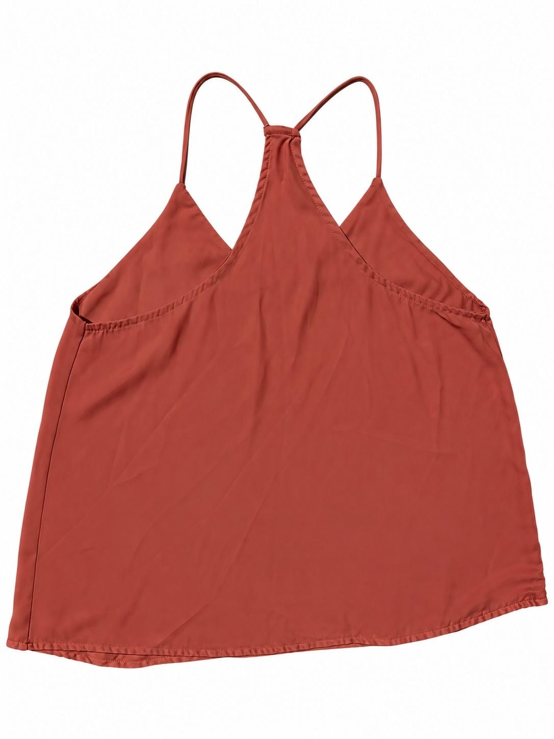 Wet Seal Cami Tank Top Size S Rust Orange V-Neck Spaghetti Strap 4