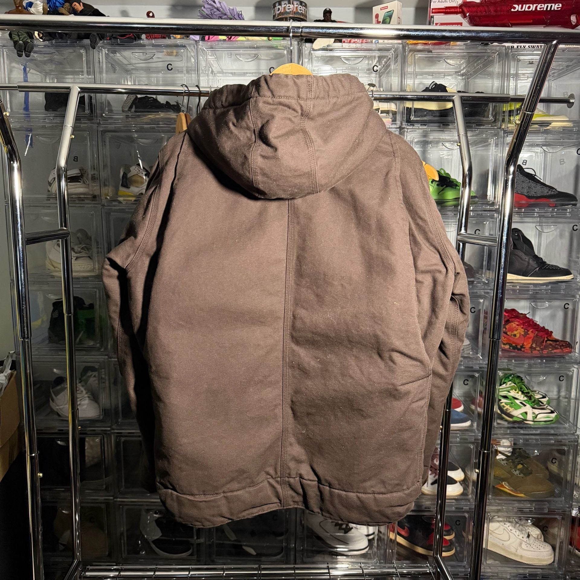 Carhartt Washed Duck Bartlett Brown Sherpa Lined Jacket 4