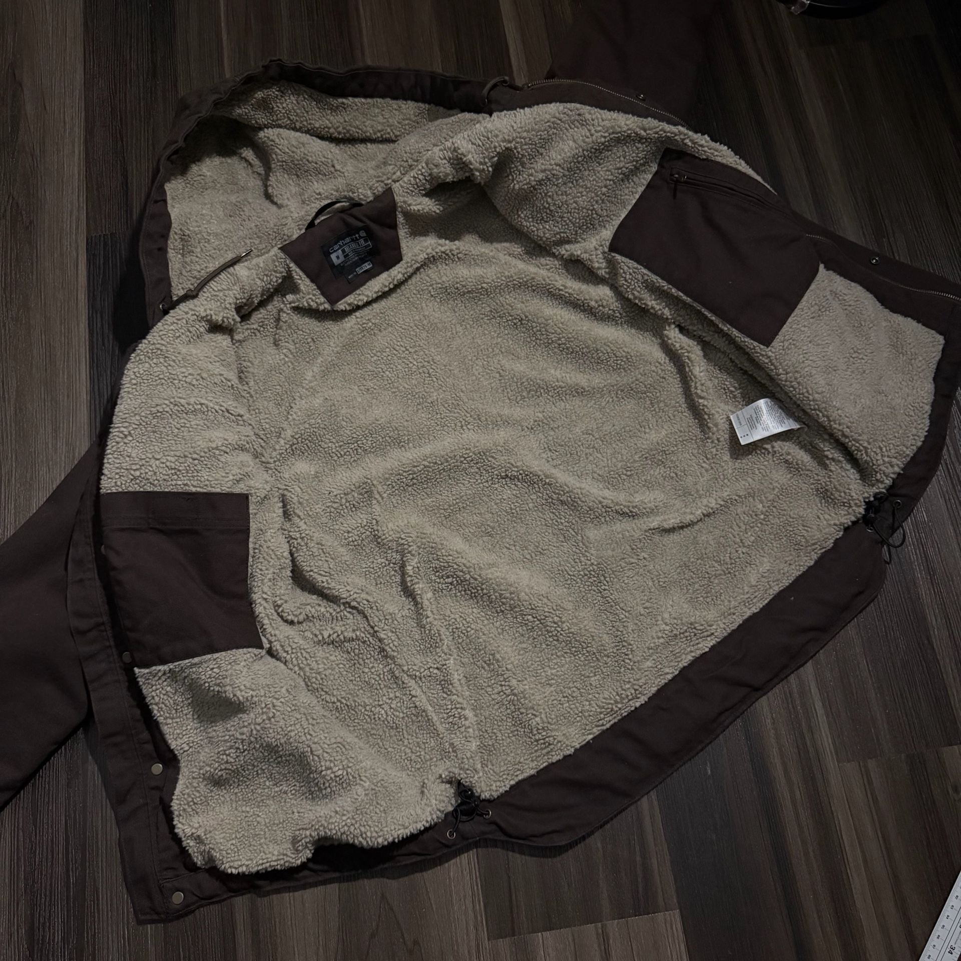 Carhartt Washed Duck Bartlett Brown Sherpa Lined Jacket 5