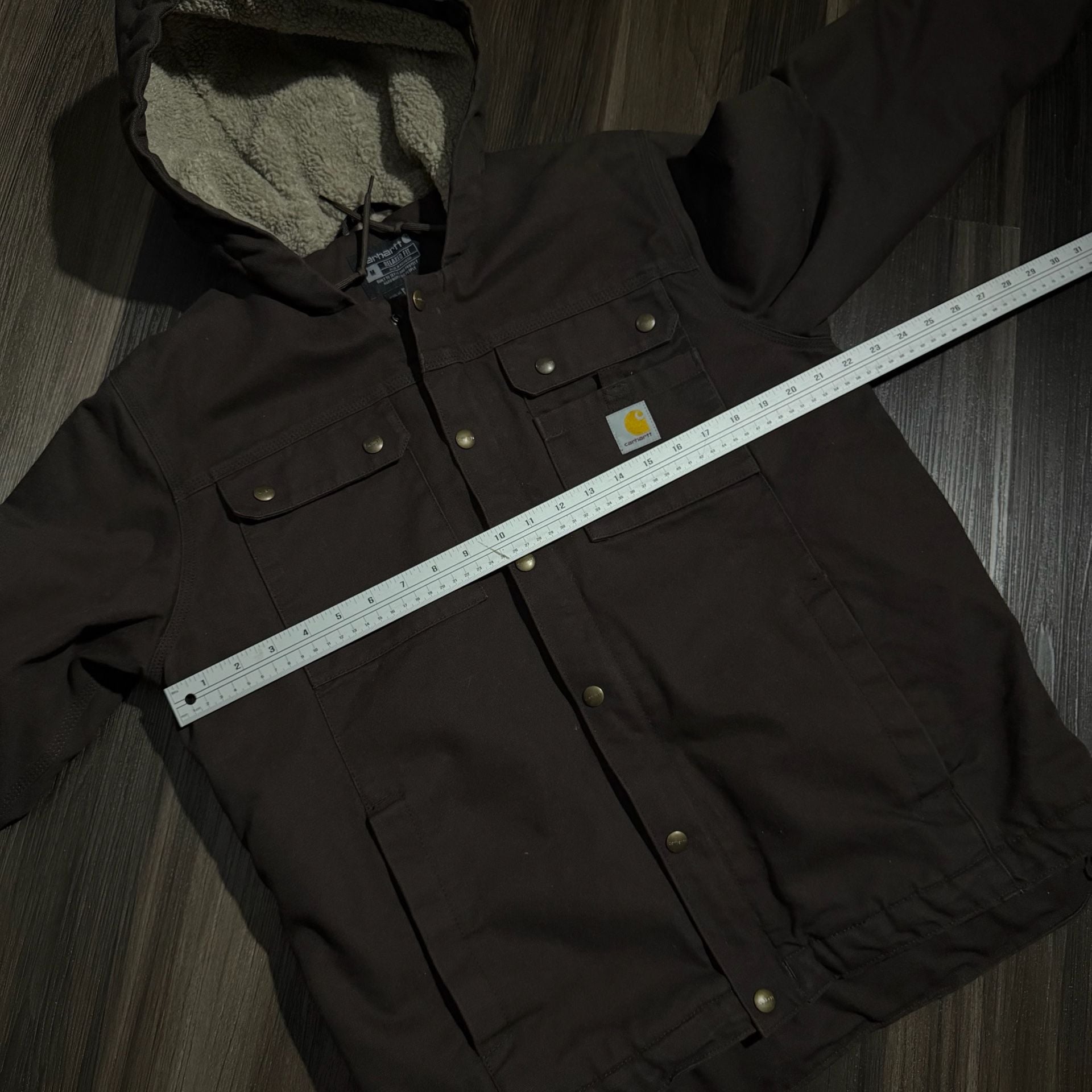Carhartt Washed Duck Bartlett Brown Sherpa Lined Jacket 7
