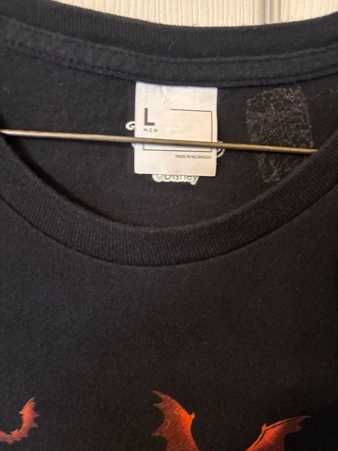 Disney Mickey Mouse Lightning Bats T-Shirt Size L Black 2