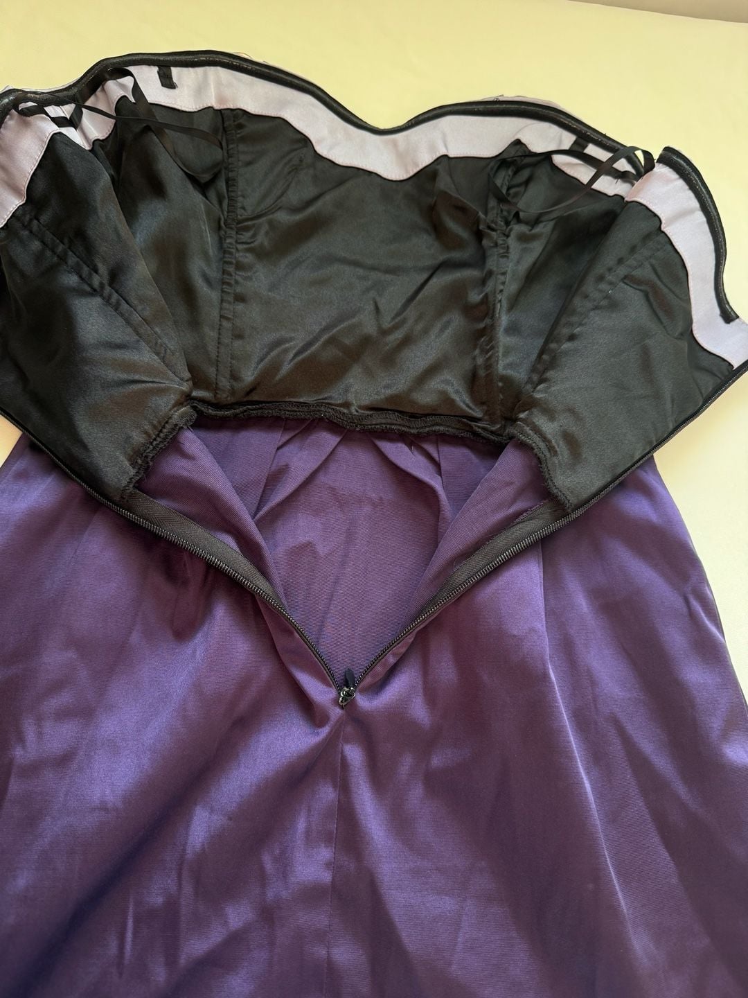 Bebe Y2K Rhinestone Jeweled Strapless Party Cocktail Dress Purple Size S 8