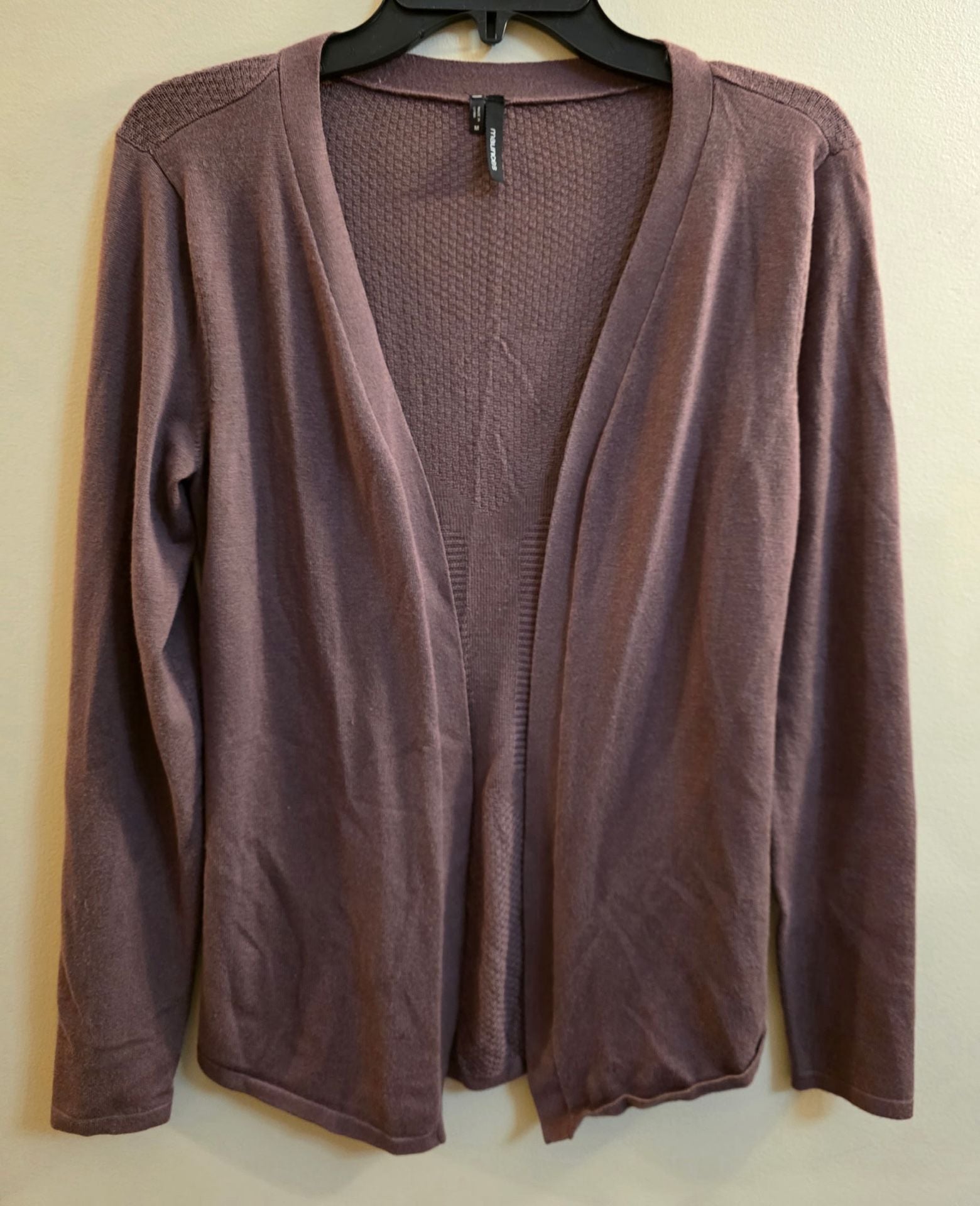 Maurices Cardigan Size M Purple Open Front Sweater 2