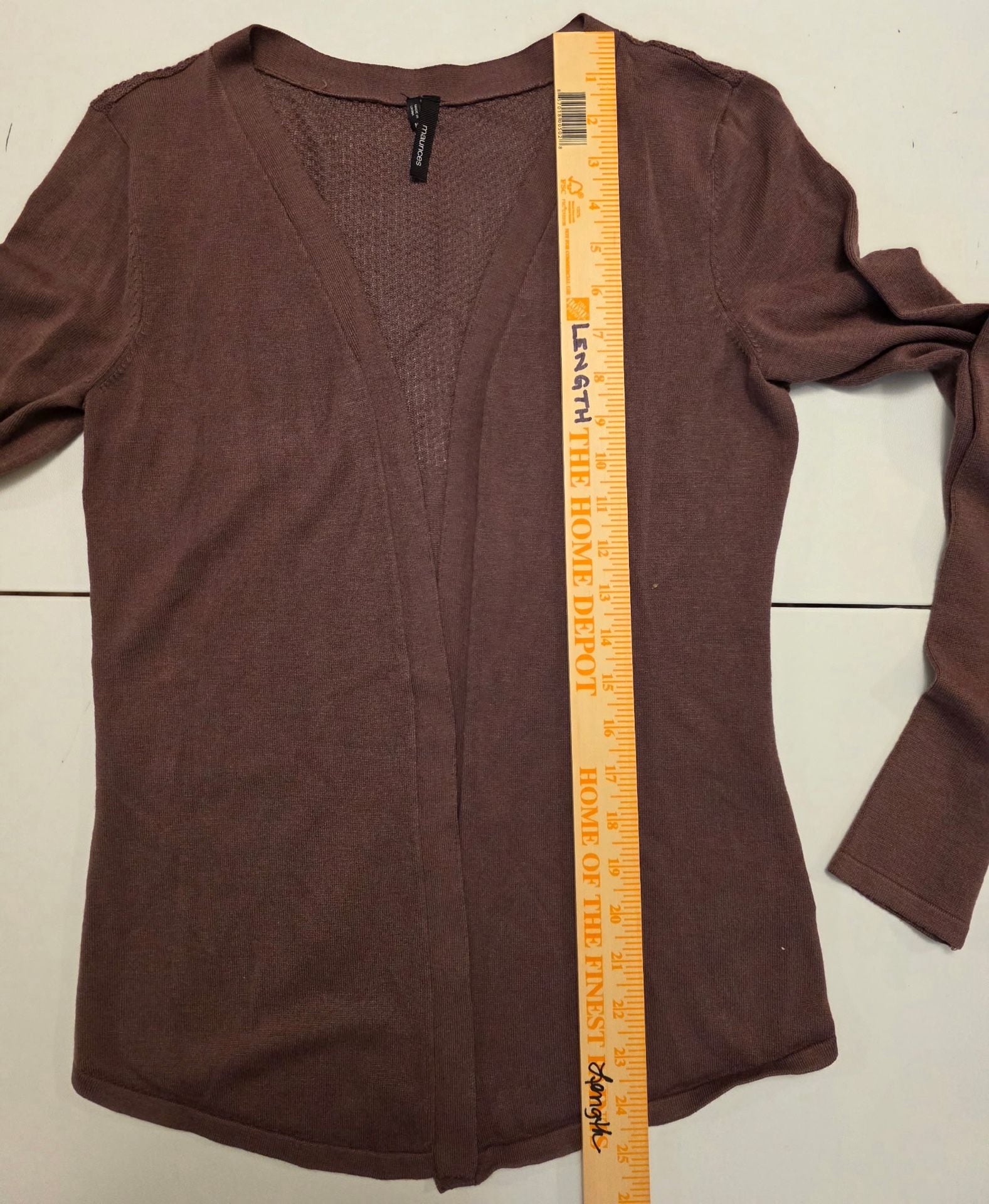 Maurices Cardigan Size M Purple Open Front Sweater 7