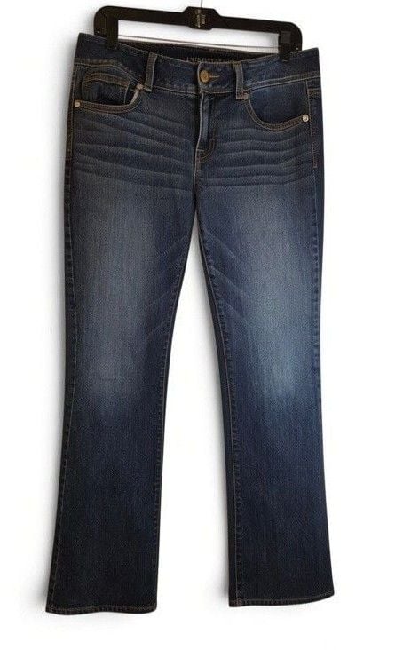 American Eagle Outfitters Kick Boot Jeans Size 10 Dark 2