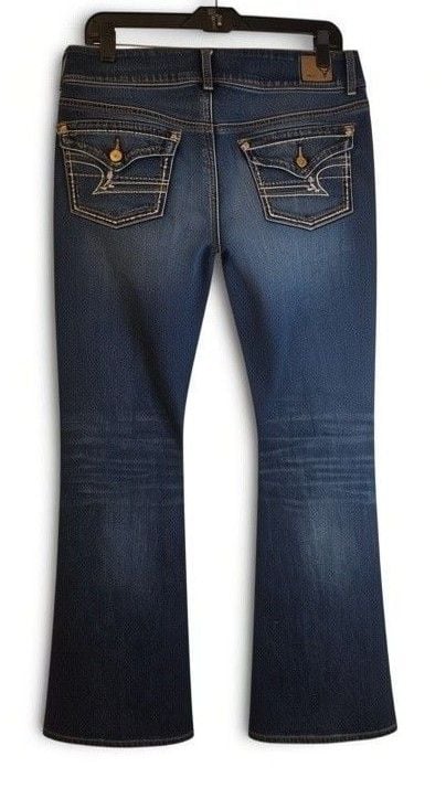American Eagle Outfitters Kick Boot Jeans Size 10 Dark 3