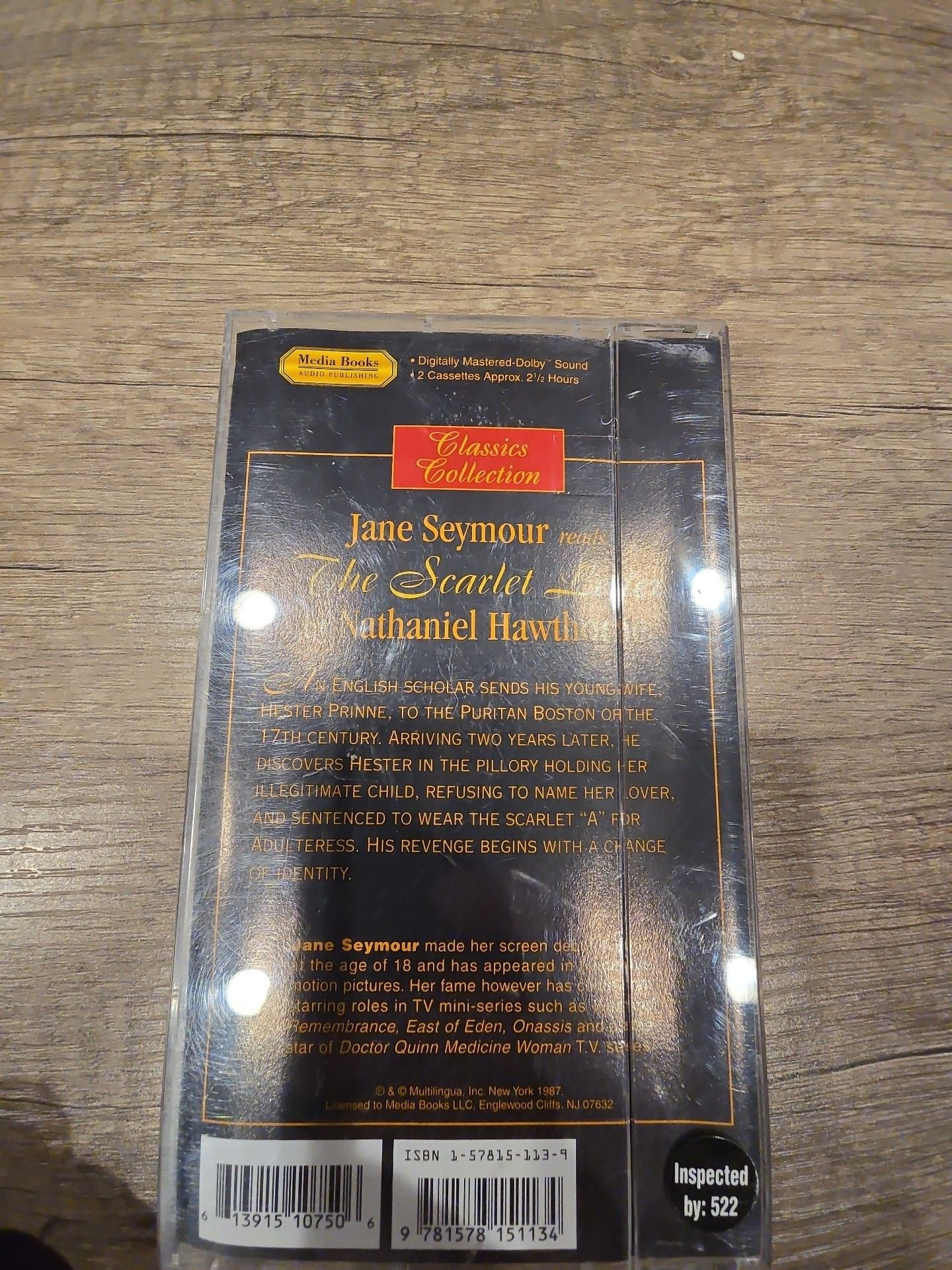 Jane Seymour Reads The Scarlet Letter Audio Cassette 4