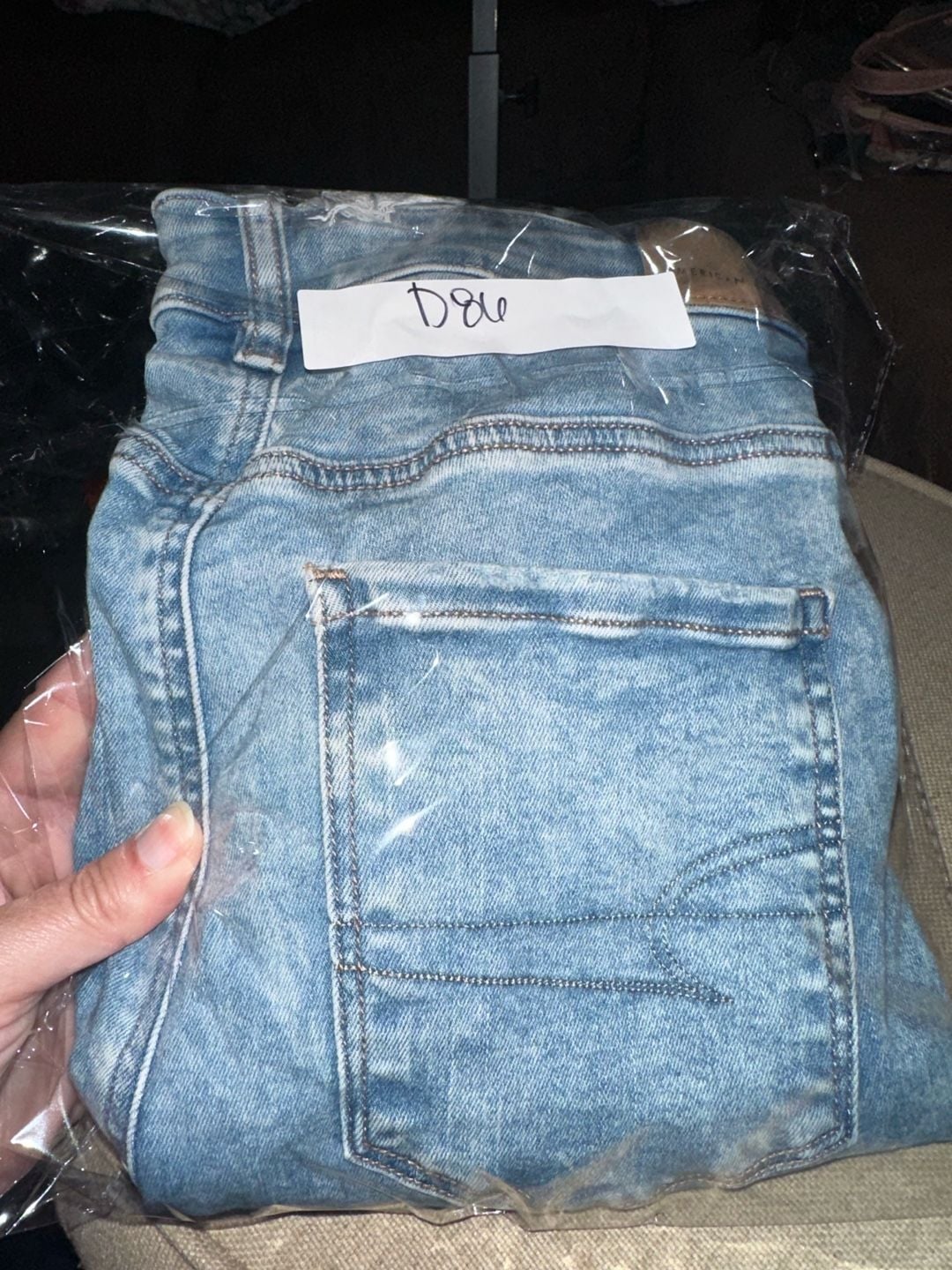 American Eagle Distressed Fringe Hem Jeans Size 8 long 8