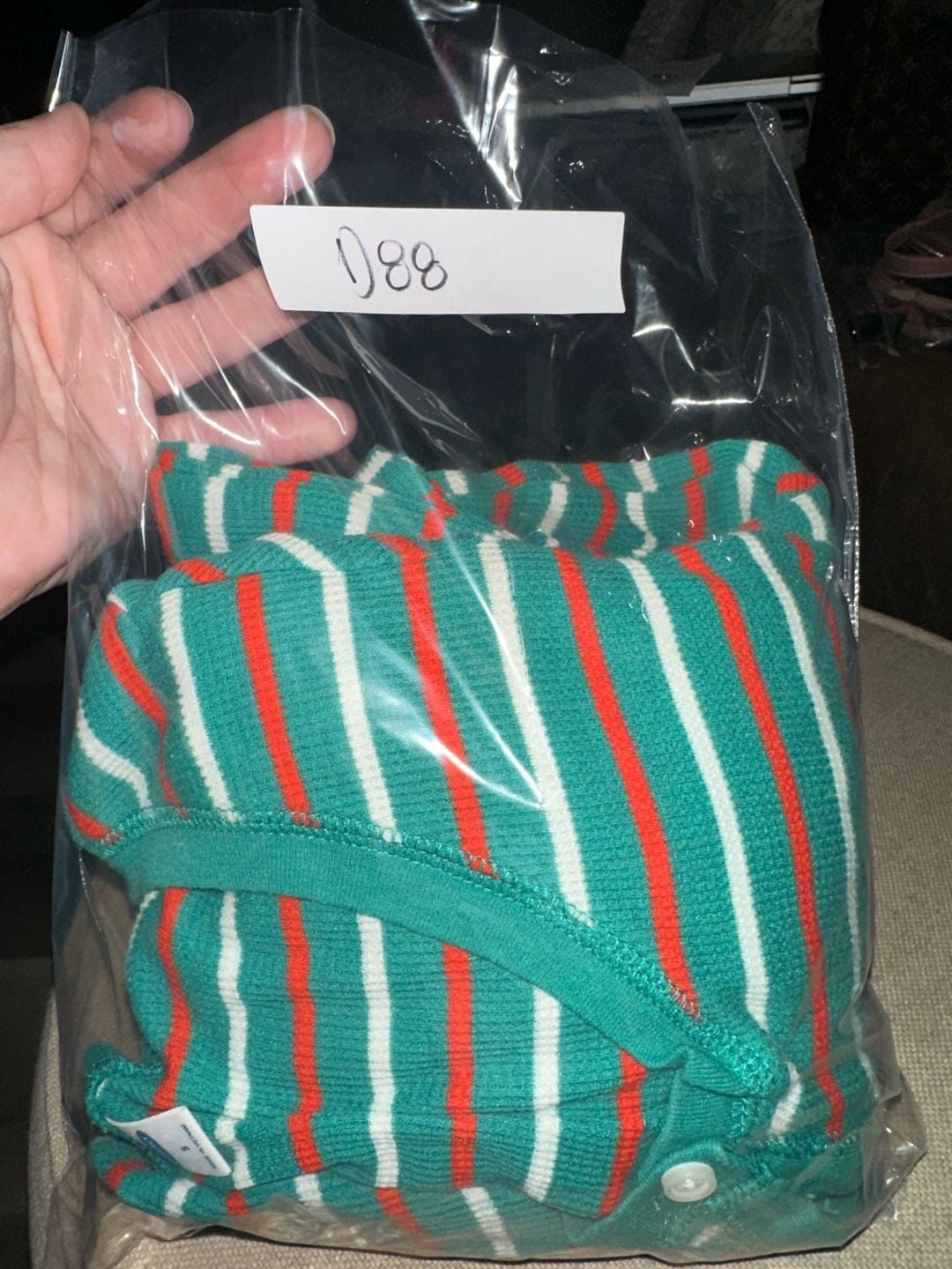 Old Navy Striped Thermal Union Suit Size S 4
