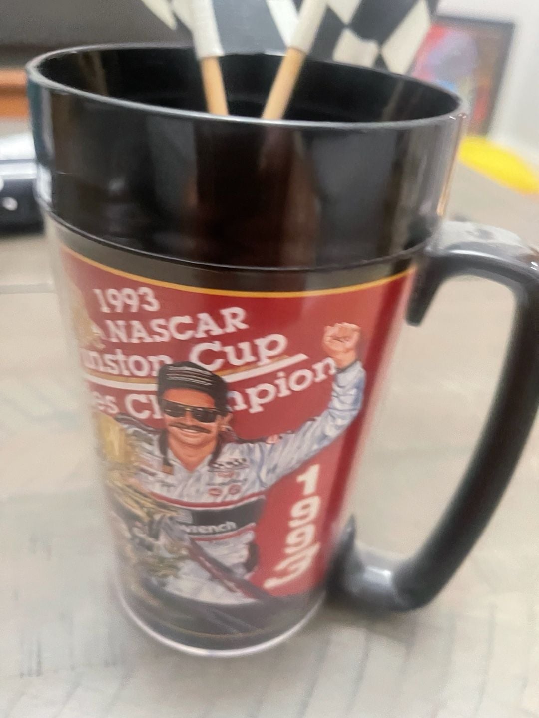 Dale Earnhardt 1993 NASCAR Winston Cup Series Champion Plastic Mug 7
