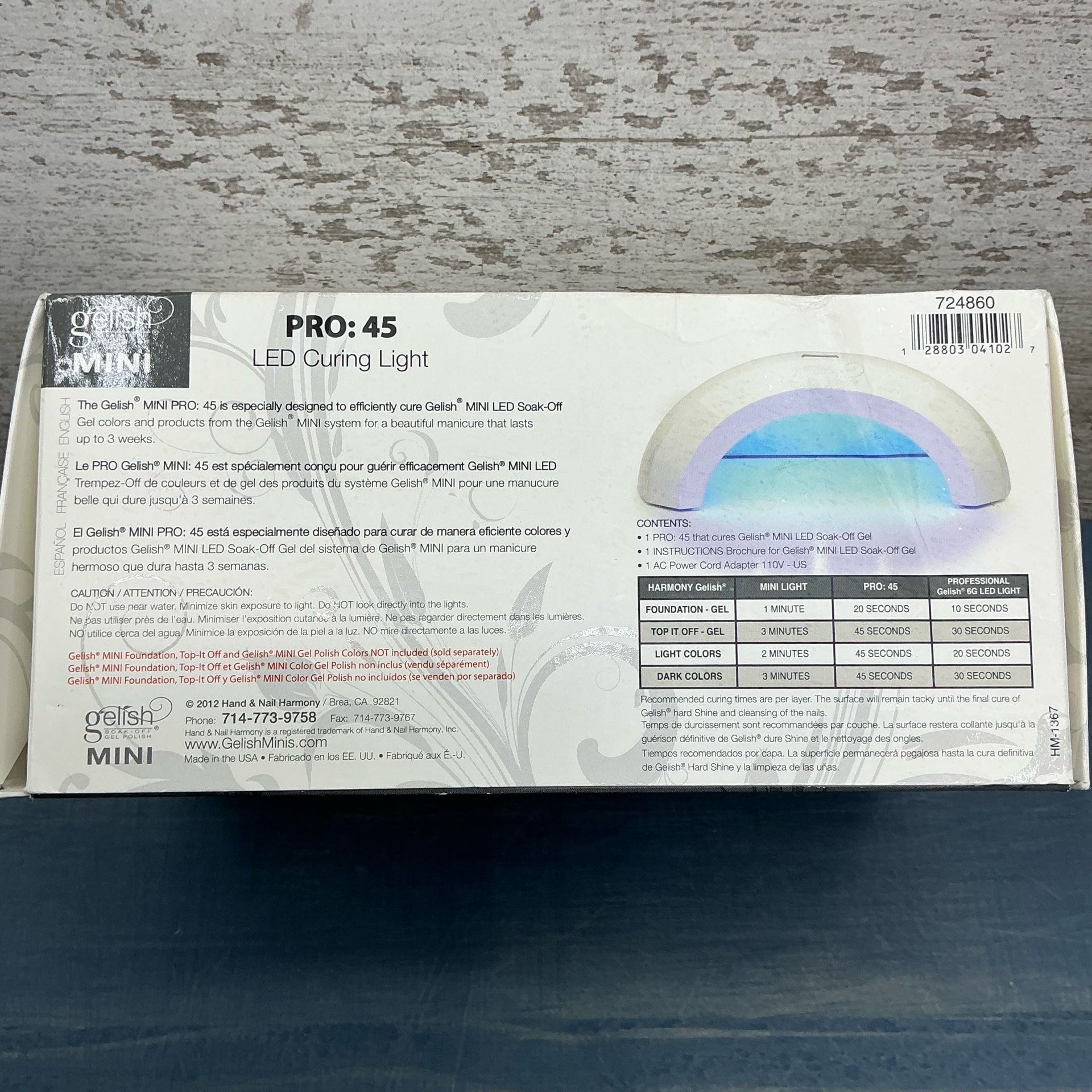 Gelish Mini Pro 45 LED Curing Light Nail Lamp 6