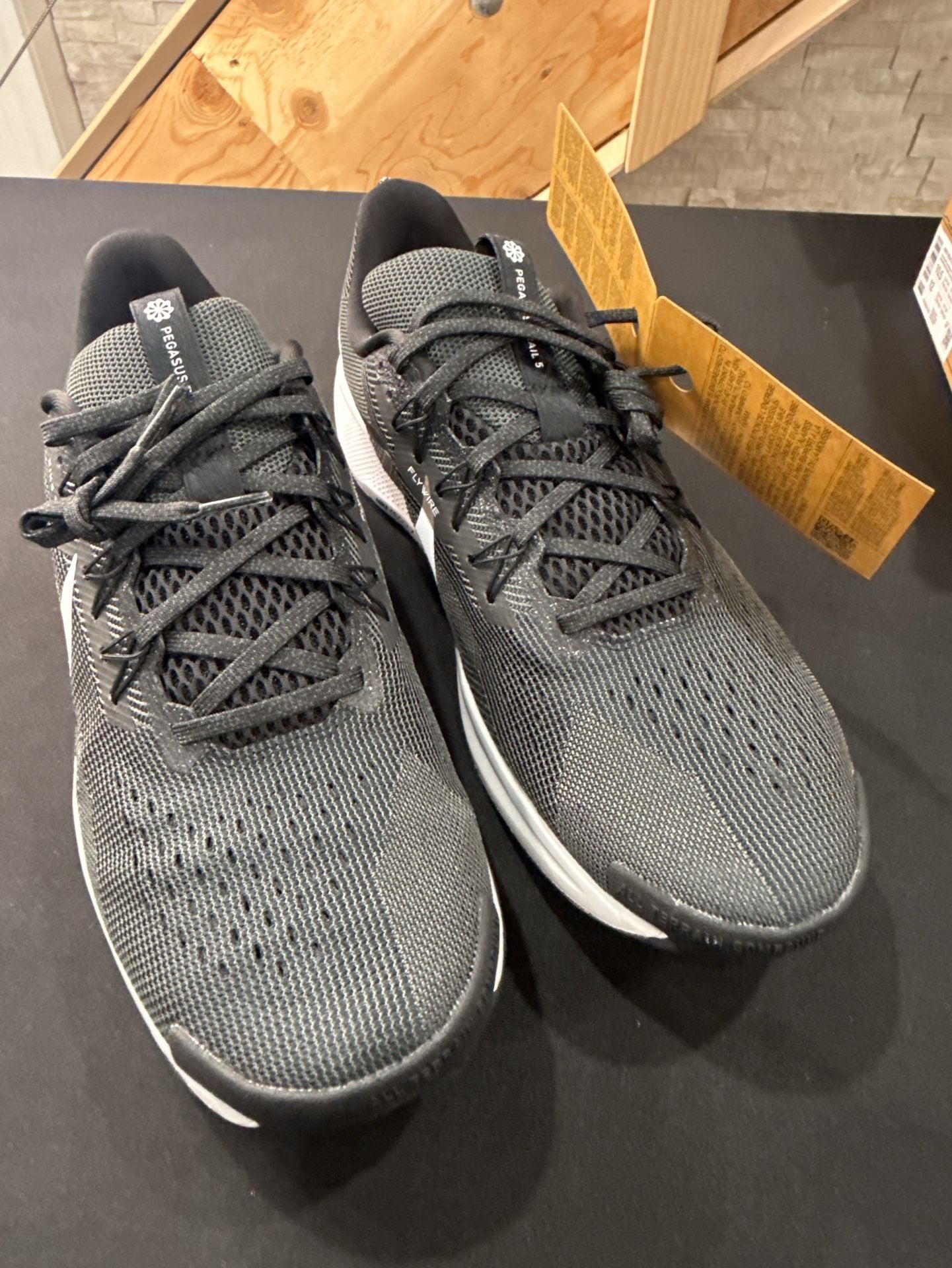 Nike ReactX Pegasus Trail 5 Size 10.5 Black White Anthracite 3