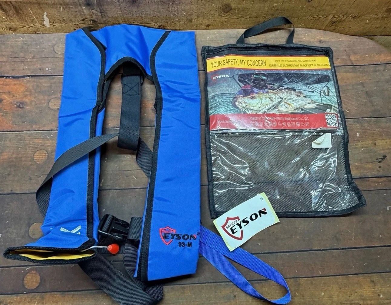 Eyson Inflatable Life Jacket Vest Blue Manual Safety PFD 2