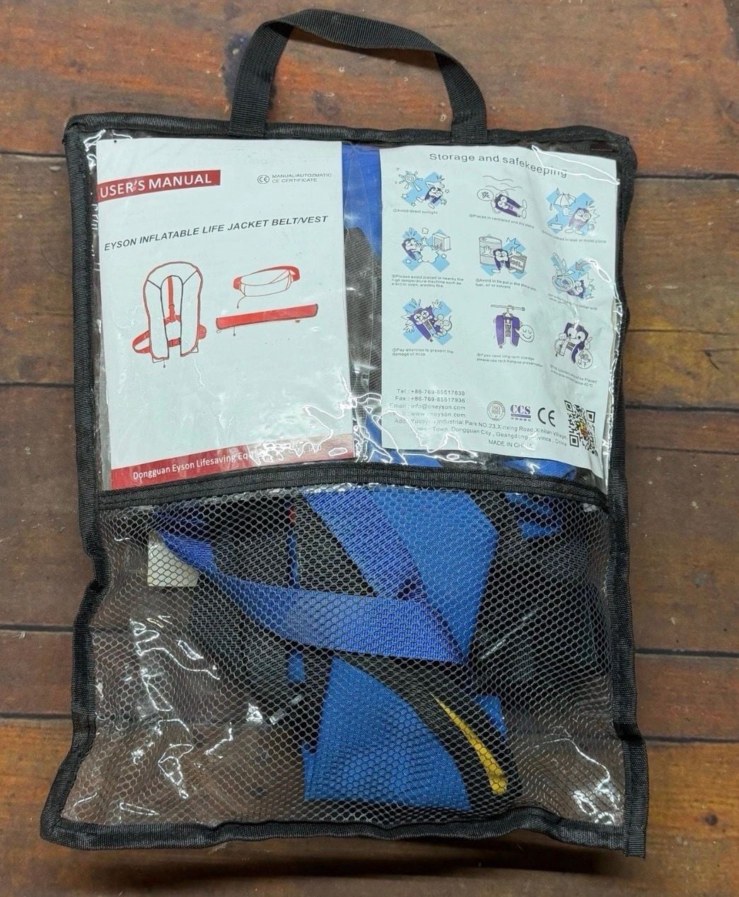 Eyson Inflatable Life Jacket Vest Blue Manual Safety PFD 3