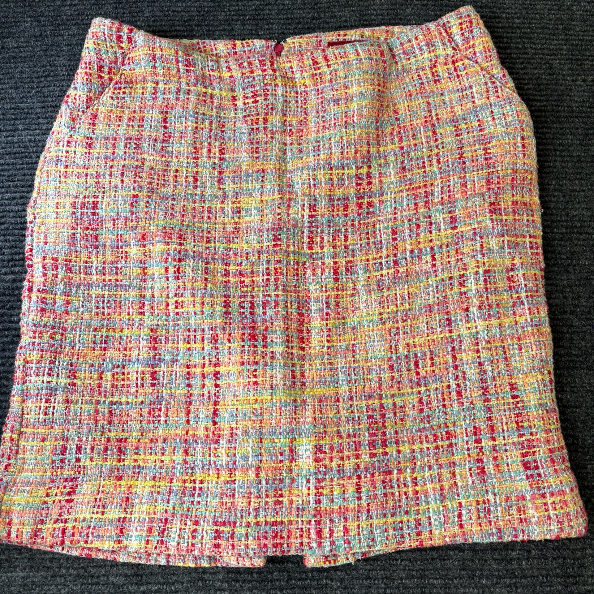 Merona Tweed Skirt Size 14 Multi Color Pencil Mini 2