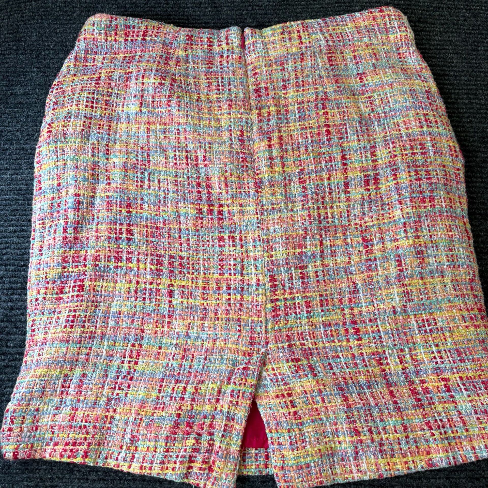 Merona Tweed Skirt Size 14 Multi Color Pencil Mini 4