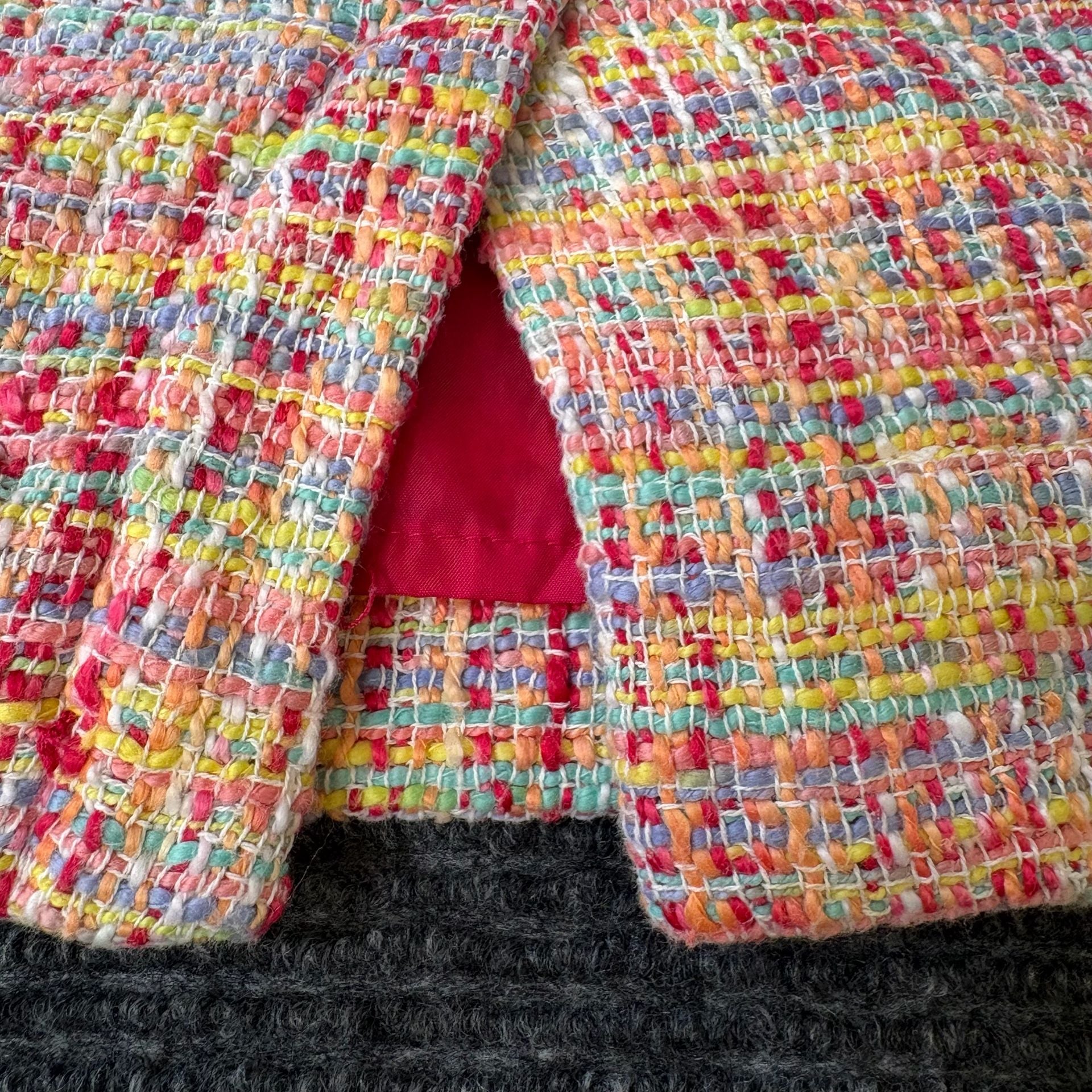 Merona Tweed Skirt Size 14 Multi Color Pencil Mini 6
