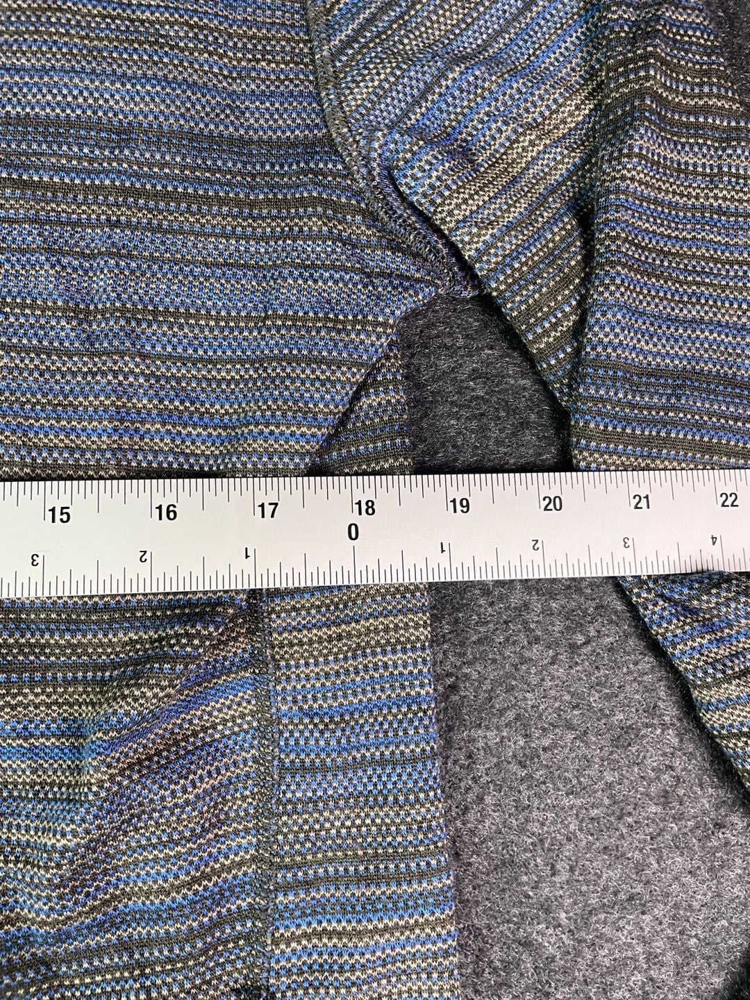 Smartwool Merino Base Layer Crew Size L Blue Striped Wool Long Sleeve 5