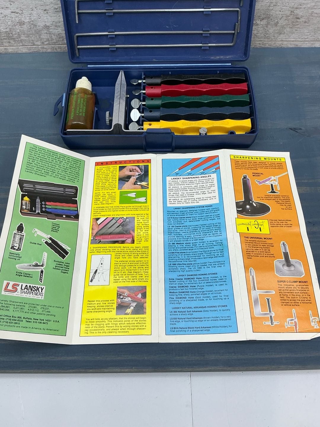 Lansky Controlled Angle Knife Sharpening System 5-Stone Kit 9