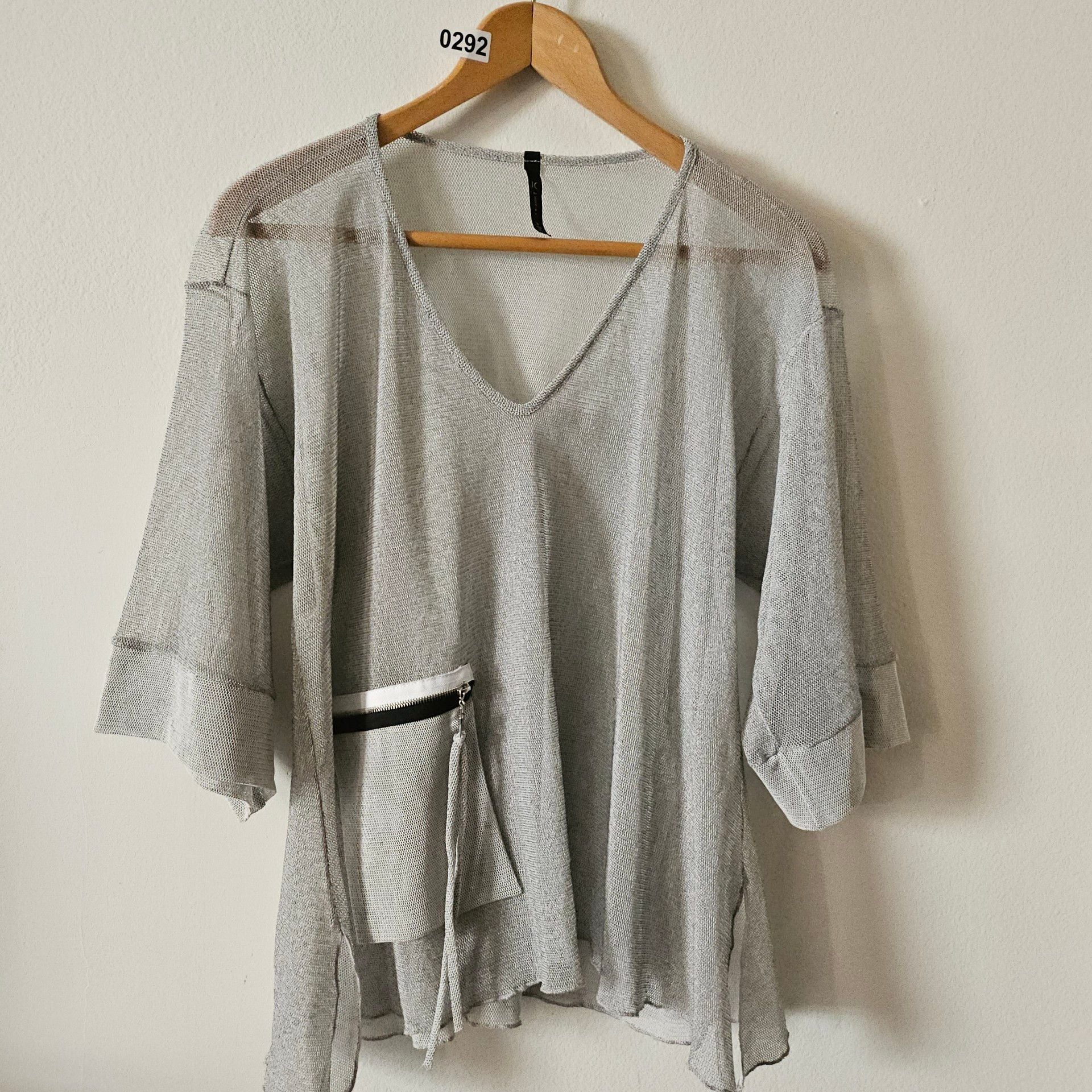 IC By Connie K Top Gray Mesh 292 3