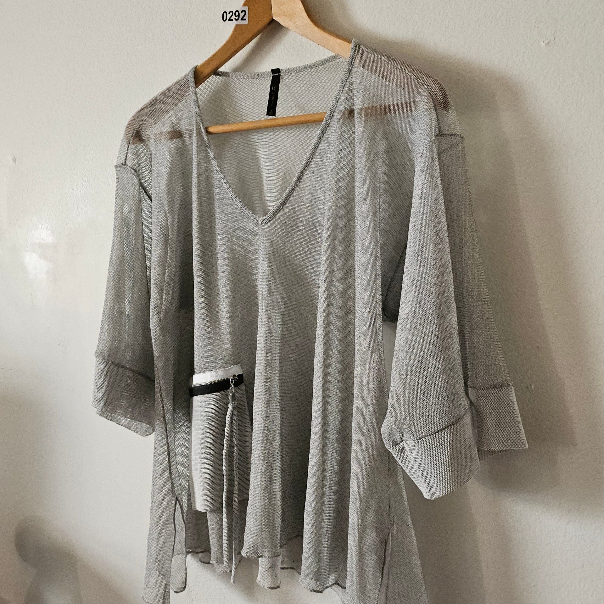 IC By Connie K Top Gray Mesh 292 6