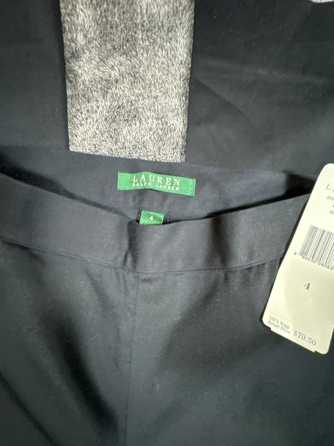 Lauren Ralph Lauren Womens Dress Pants Size 4 Black Stretch Career Work NWT 3