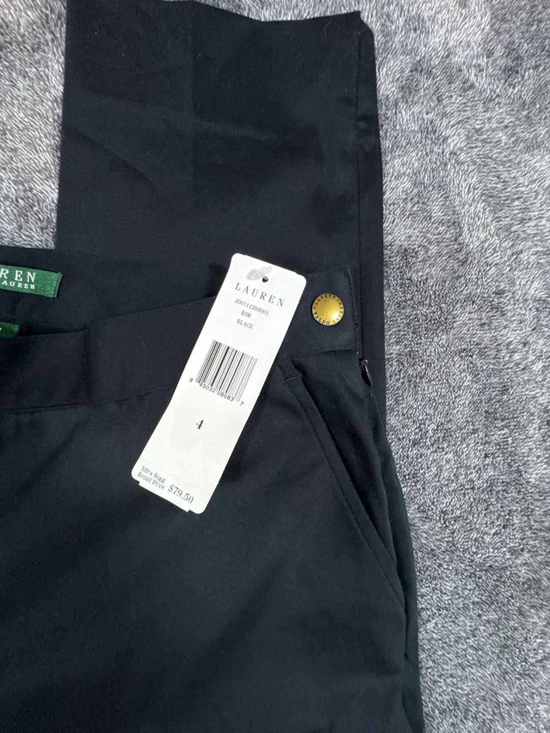 Lauren Ralph Lauren Womens Dress Pants Size 4 Black Stretch Career Work NWT 4