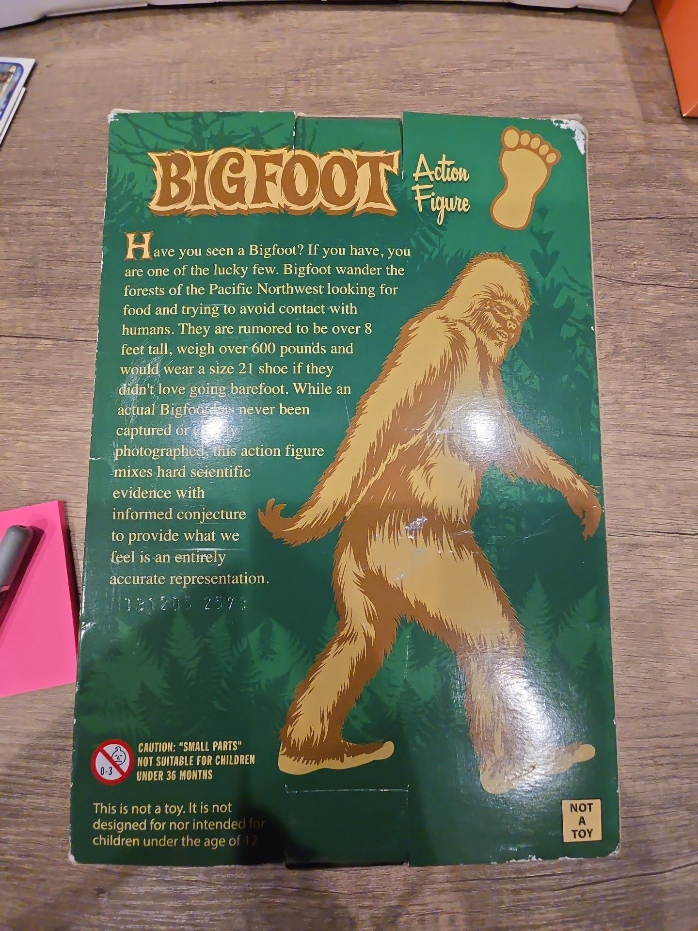 Archie McPhee Bigfoot Action Figure 7.25" Brown Vinyl Mythical Toy 2