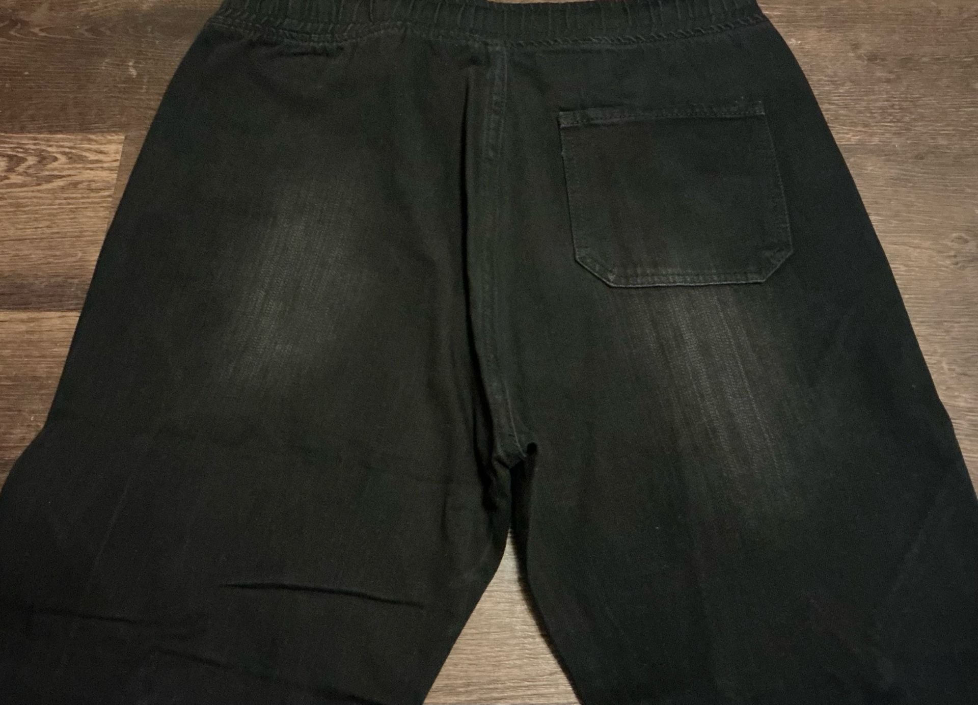 Watson Distressed Diamond Panel Baggy Denim Jeans – Jet Black 6