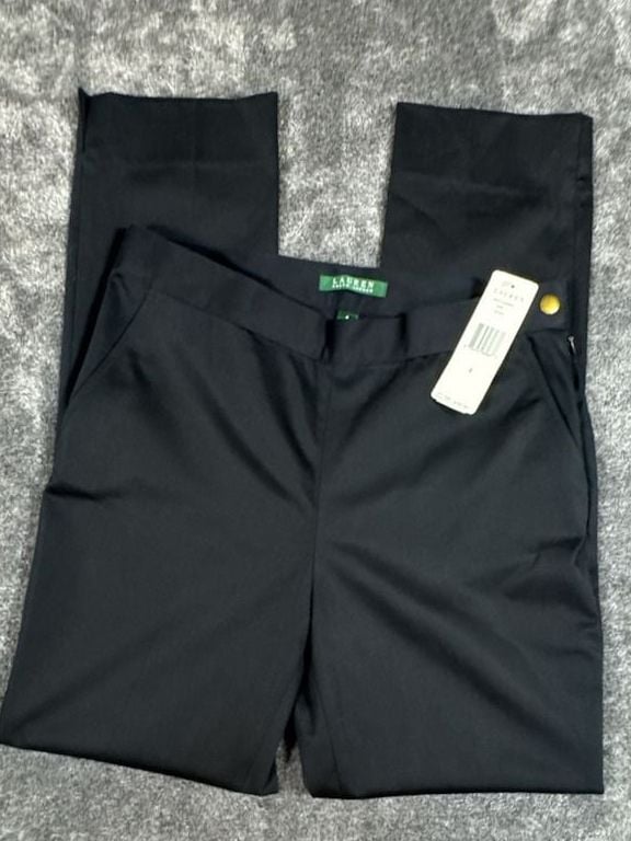 Lauren Ralph Lauren Womens Dress Pants Size 4 Black Stretch Career Work NWT 2