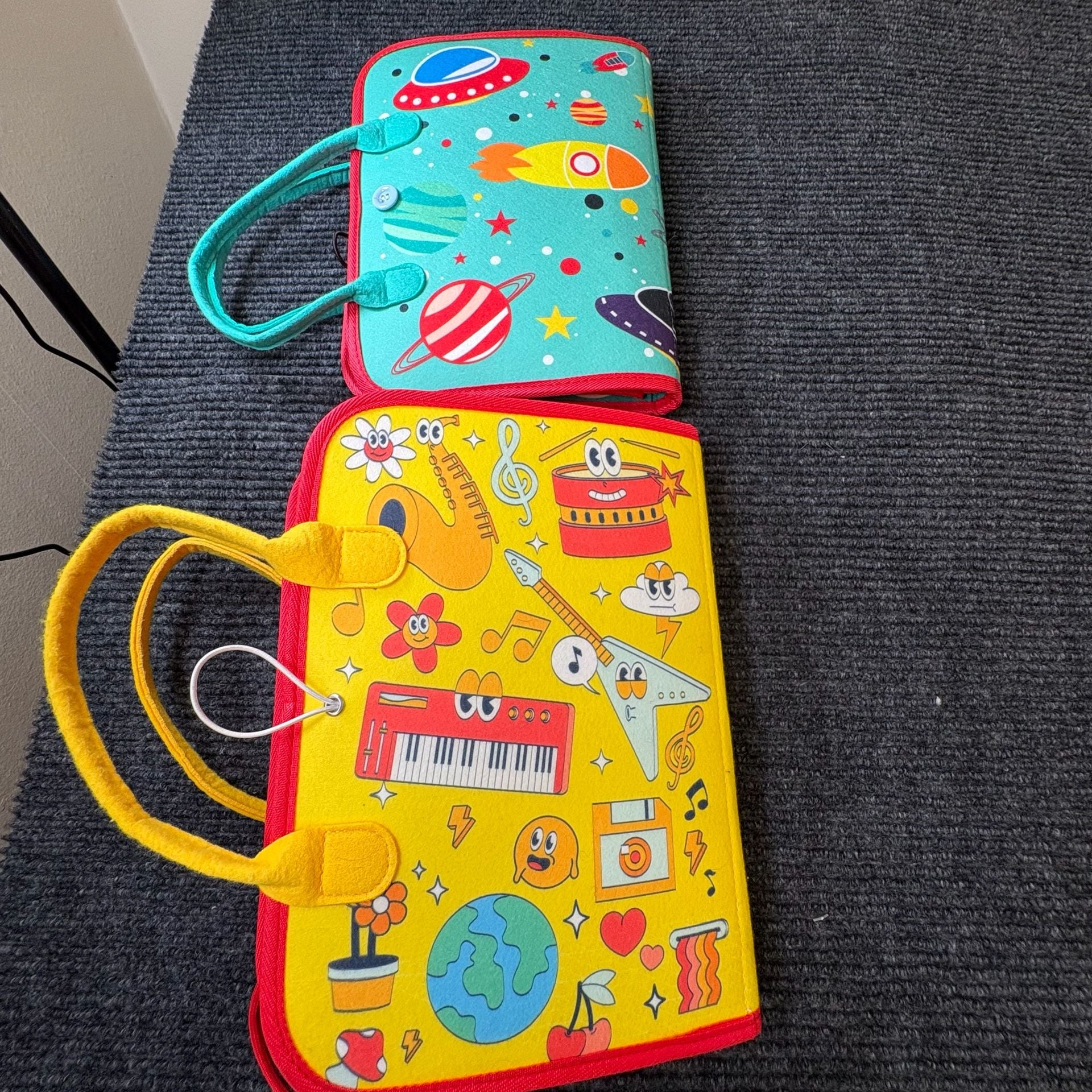 Montessori Busy Board Sensory Activity Toy Felt Toddler Books 7
