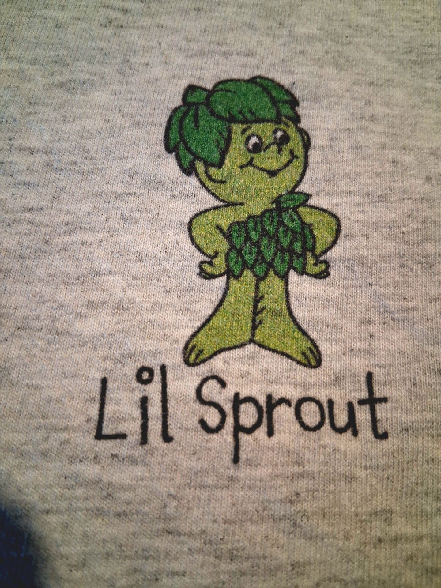 Green Giant Lil Sprout Graphic T-Shirt Gray 3