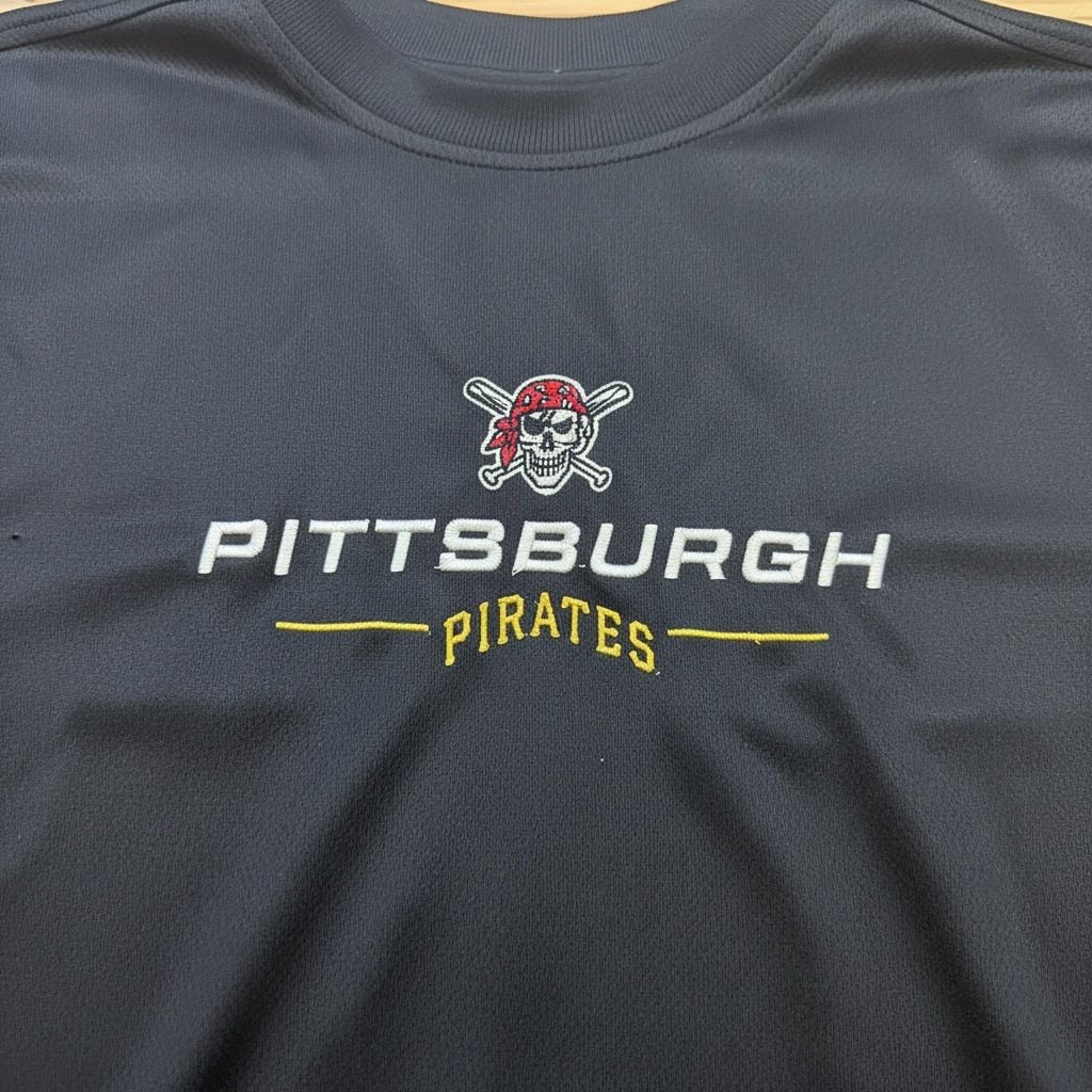 Pittsburgh Pirates T-Shirt Black Yellow Short Sleeve Athletic 3