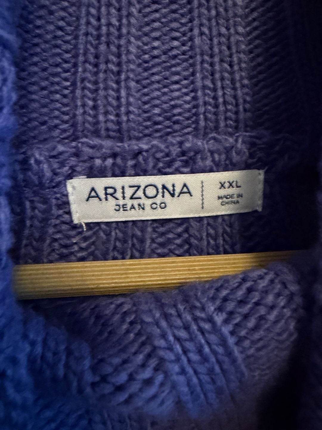 Arizona Jean Co Turtleneck Cropped Sweater Size XXL Purple Ribbed Knit 4