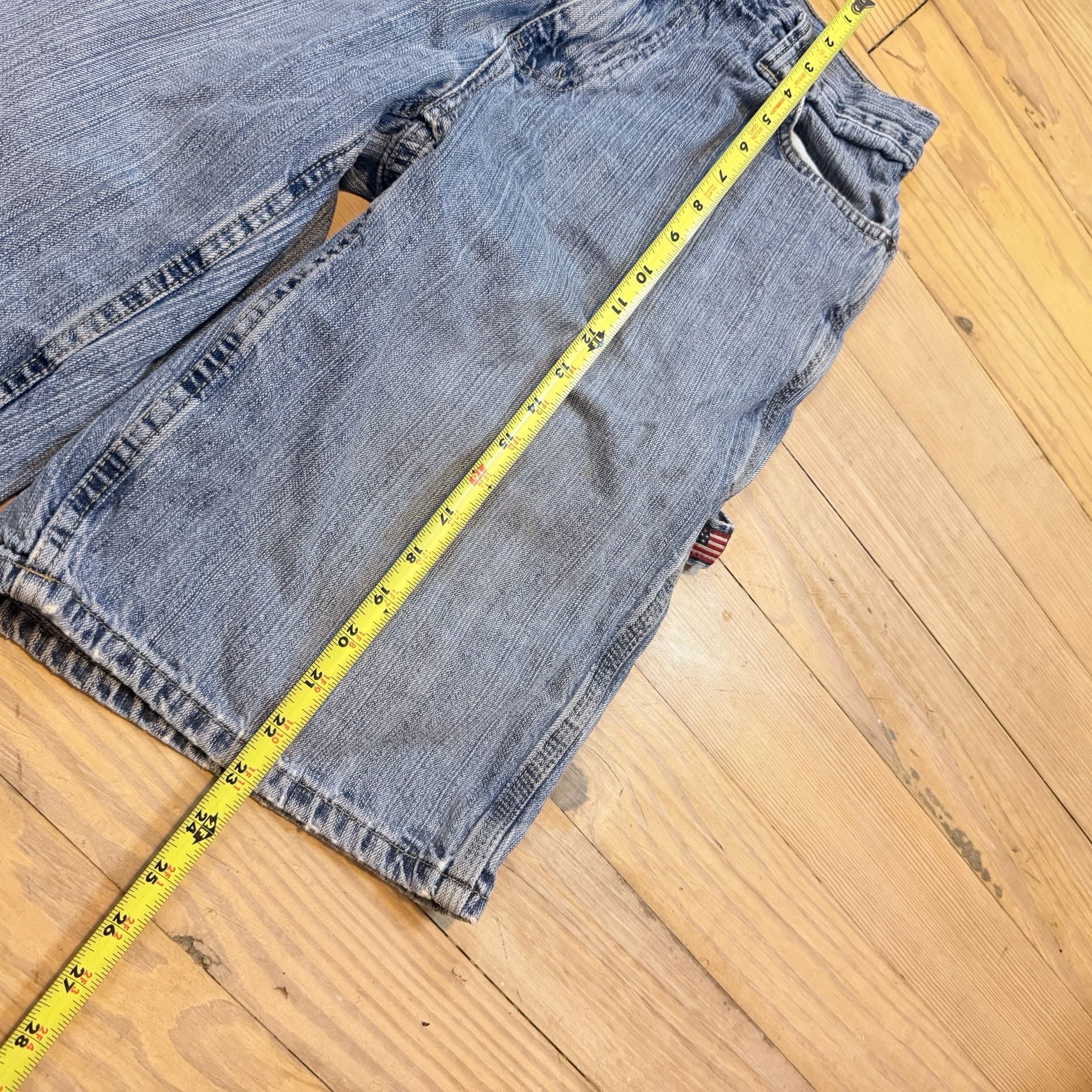 U.S. Polo Assn. Denim Carpenter Shorts Blue Light Wash Y2K 6