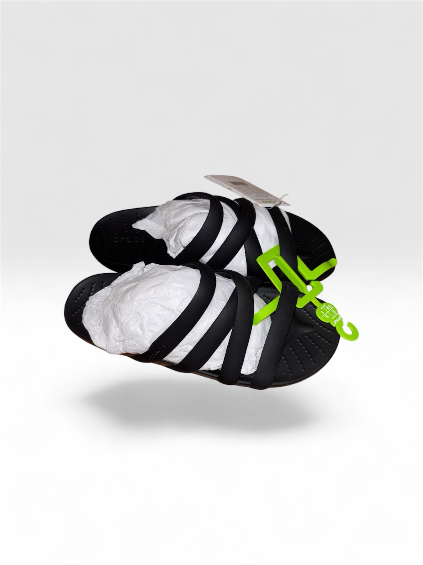 Crocs Splash Strappy Sandals Size W7 Black New with Tags 3