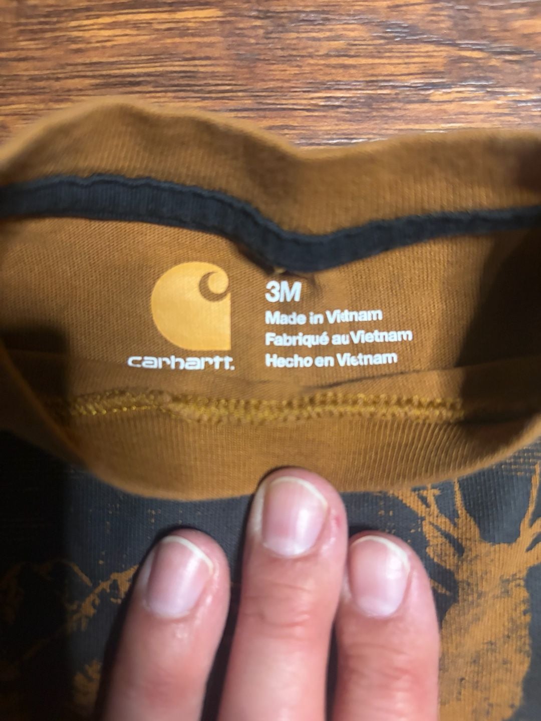 Carhartt Graphic Long Sleeve Deer Tee Size 3M Brown 3
