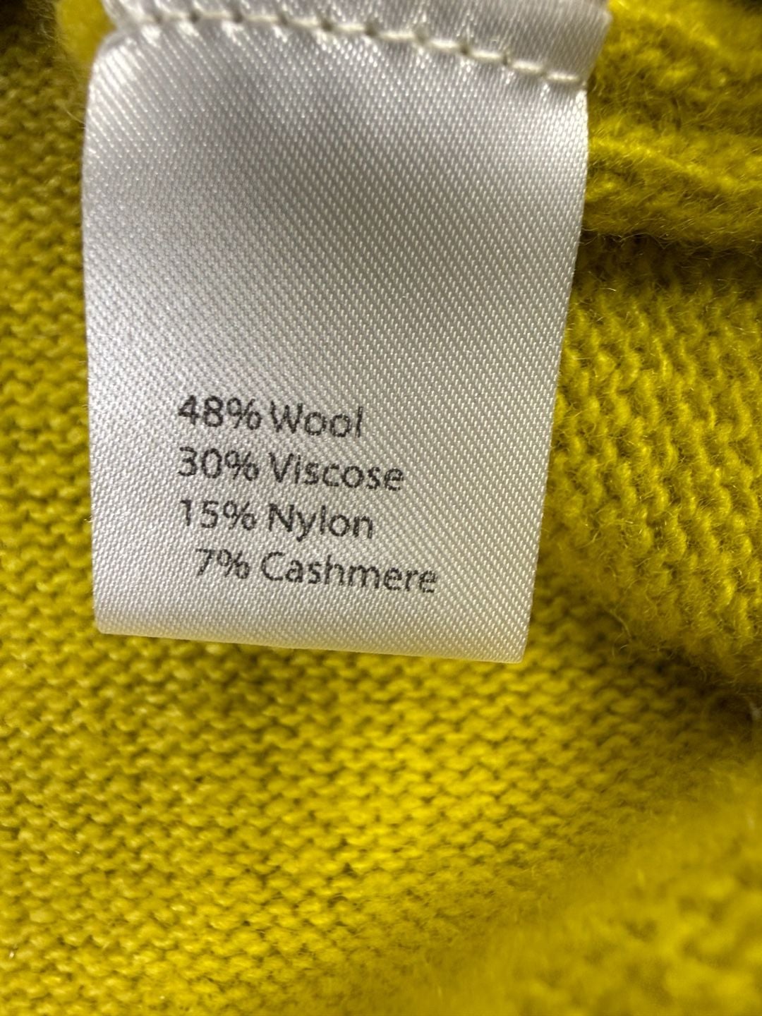 Bartolini Turtleneck Sweater Size XS Yellow Wool Cashmere Blend 4