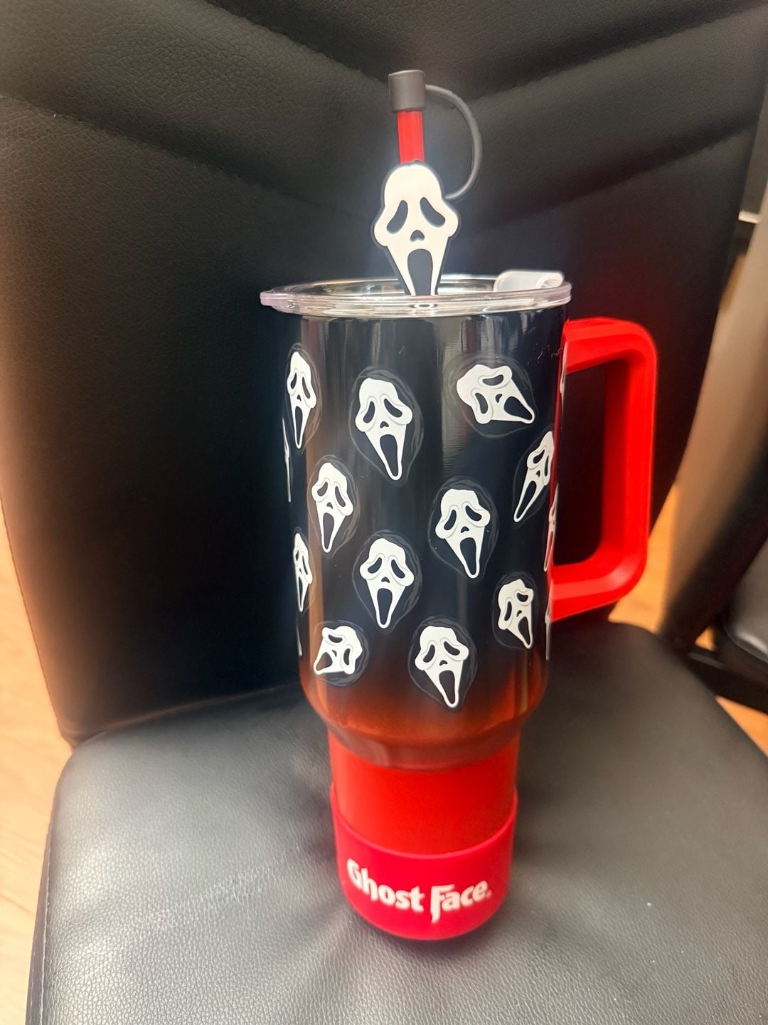 Ghost Face Travel Tumbler with Straw 40 oz 1