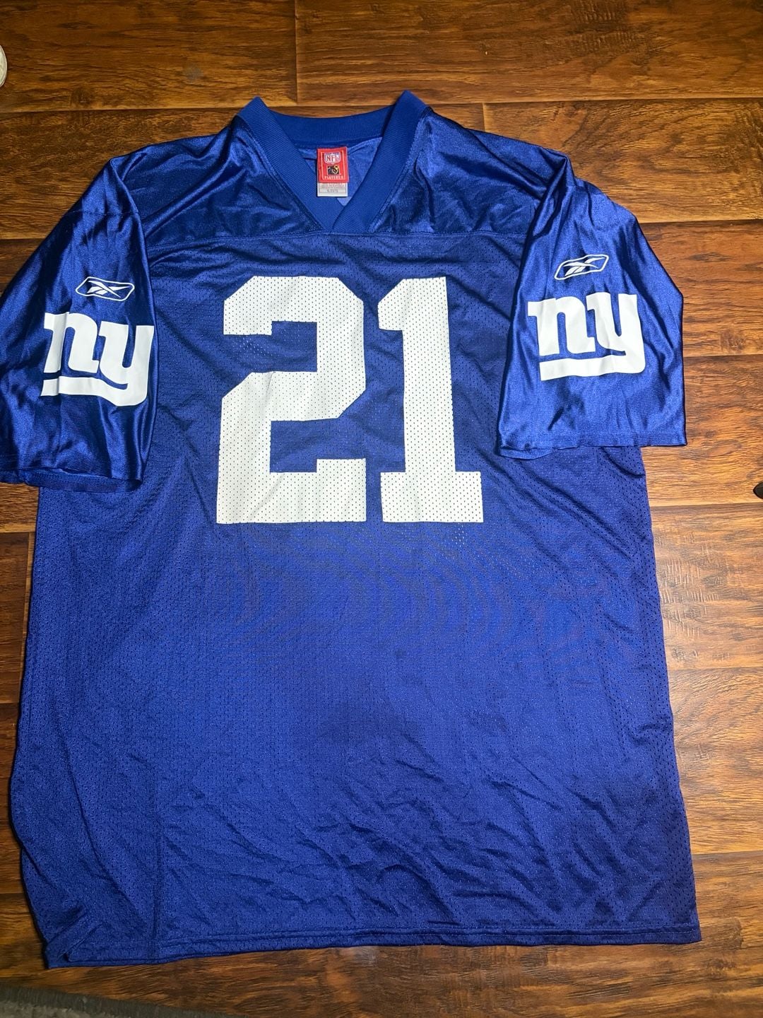 Reebok New York Giants Tiki Barber 21 Jersey Size XL Blue 2