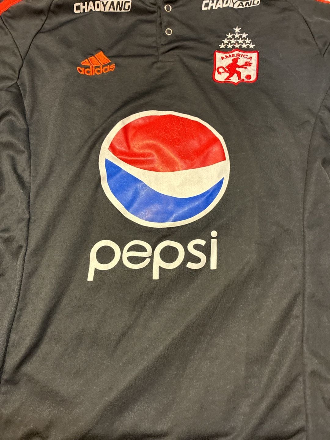 Adidas America de Cali Pepsi Soccer Jersey Black 3